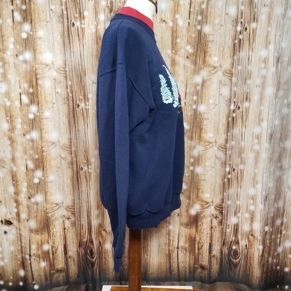 VTG 96' J.Macinally's Winter Cardinal Women's Christmas Mockneck Sweatshirt - Picture 6 of 9